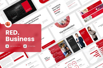 RED. Business PowerPoint Template